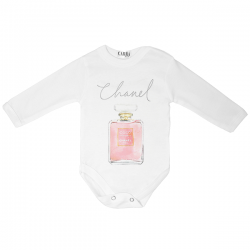 Carra Chanel Pink Perfume бебешко боди